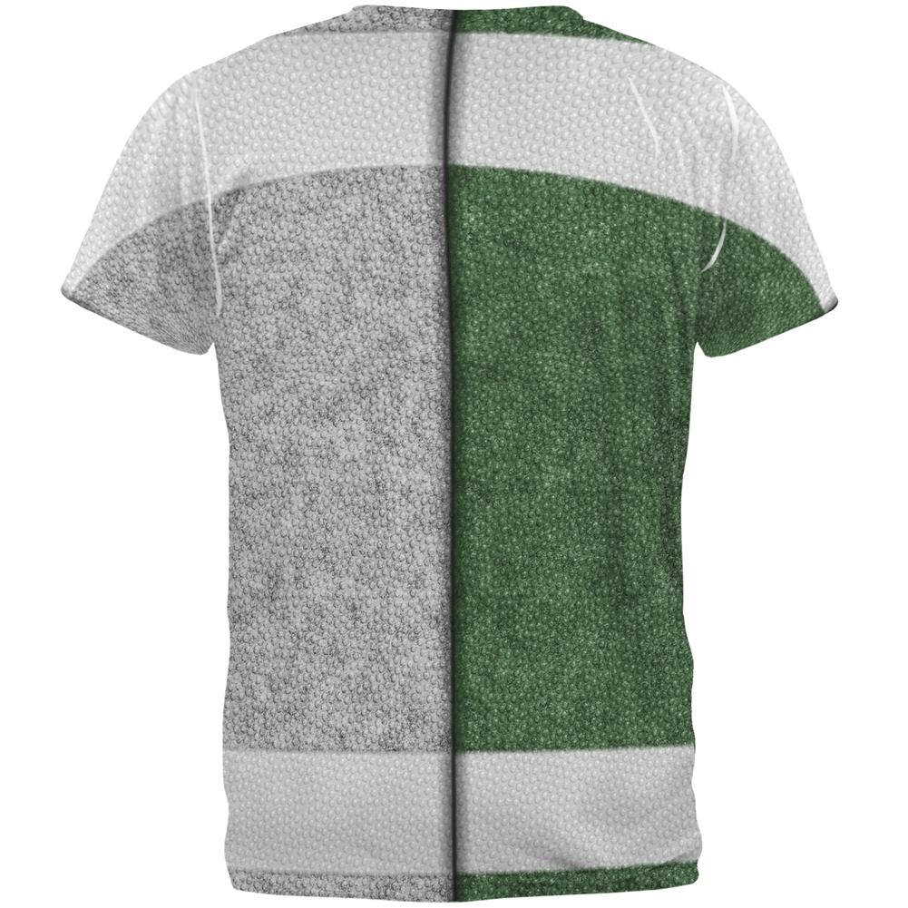 Fantasy Football Team Green and Silver All Over Mens T Shirt Men's T-Shirts Old Glory