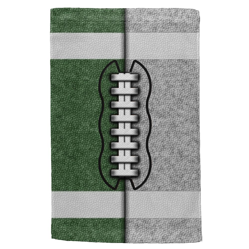 Fantasy Football Team Green and Silver All Over Sport Towel Hand Towel Old Glory OS Multi