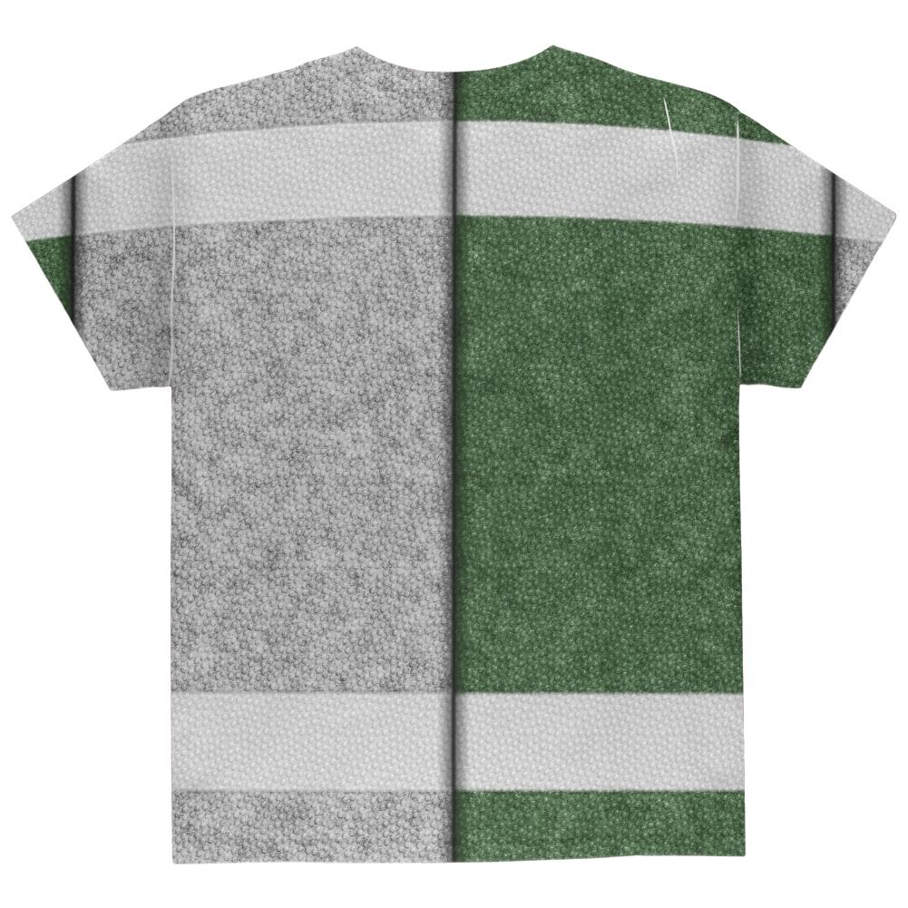 Fantasy Football Team Green and Silver All Over Youth T Shirt Youth T-Shirts Old Glory