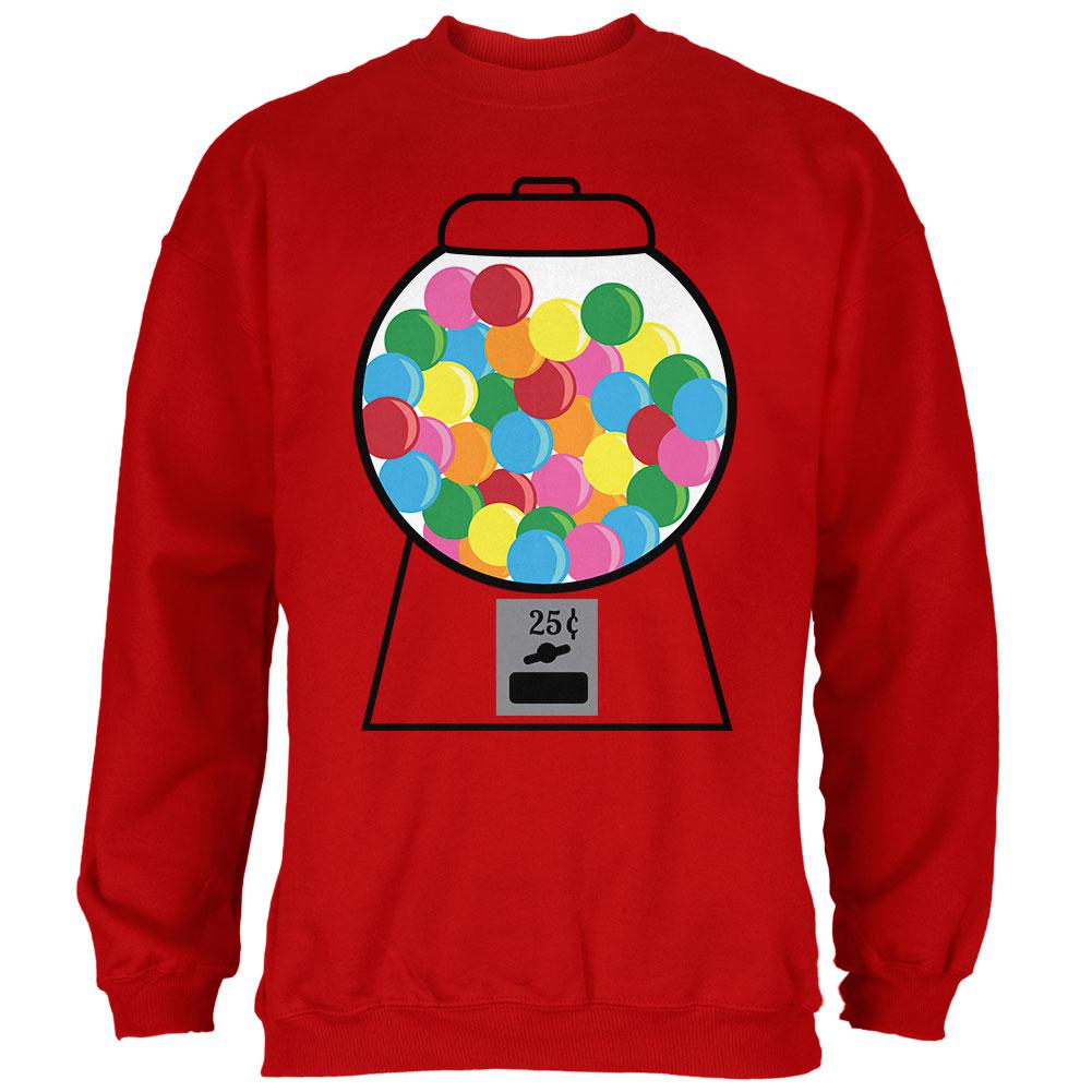Candy Gumball Machine Costume Mens Sweatshirt Men's Sweatshirts Old Glory 2XL Red