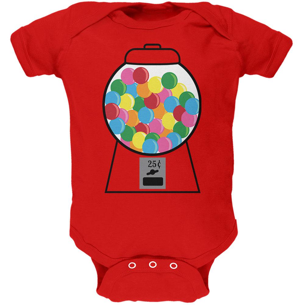Candy Gumball Machine Costume Soft Baby One Piece Baby One Piece Old Glory 0-3M Red