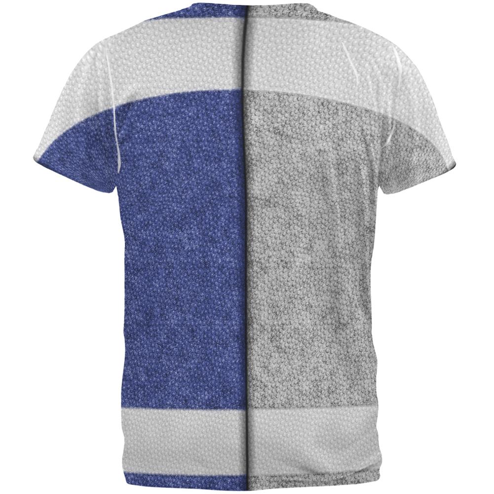 Fantasy Football Team Grey and Blue All Over Mens T Shirt Men's T-Shirts Old Glory