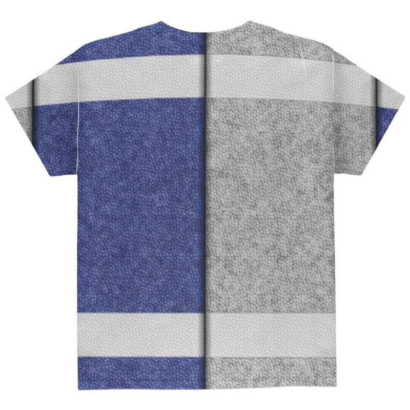 Fantasy Football Team Grey and Blue All Over Youth T Shirt Youth T-Shirts Old Glory