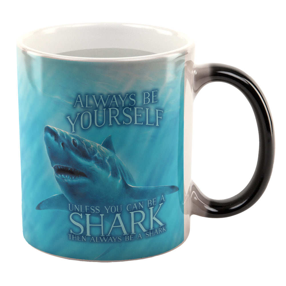 Always Be Yourself Unless Great White Shark Heat Changing Coffee Mug Coffee Mugs Old Glory OS Multicolor
