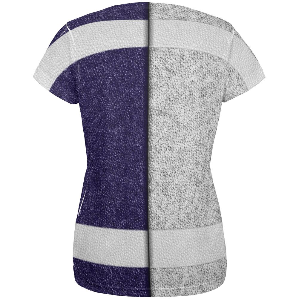 Fantasy Football Team Grey and Navy All Over Womens T Shirt Women's T-Shirts Old Glory