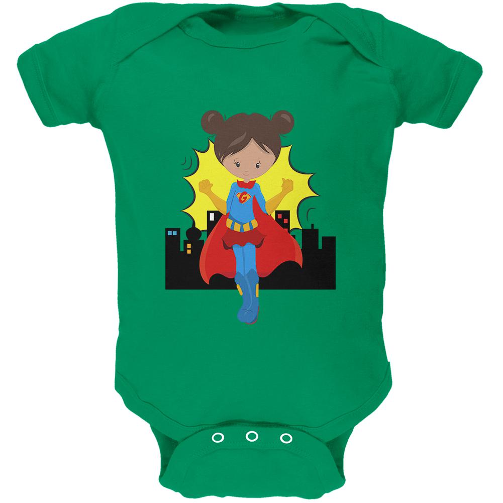 I'm a Girl What's Your Superpower Soft Baby One Piece Baby One Piece Old Glory 0-3M Green