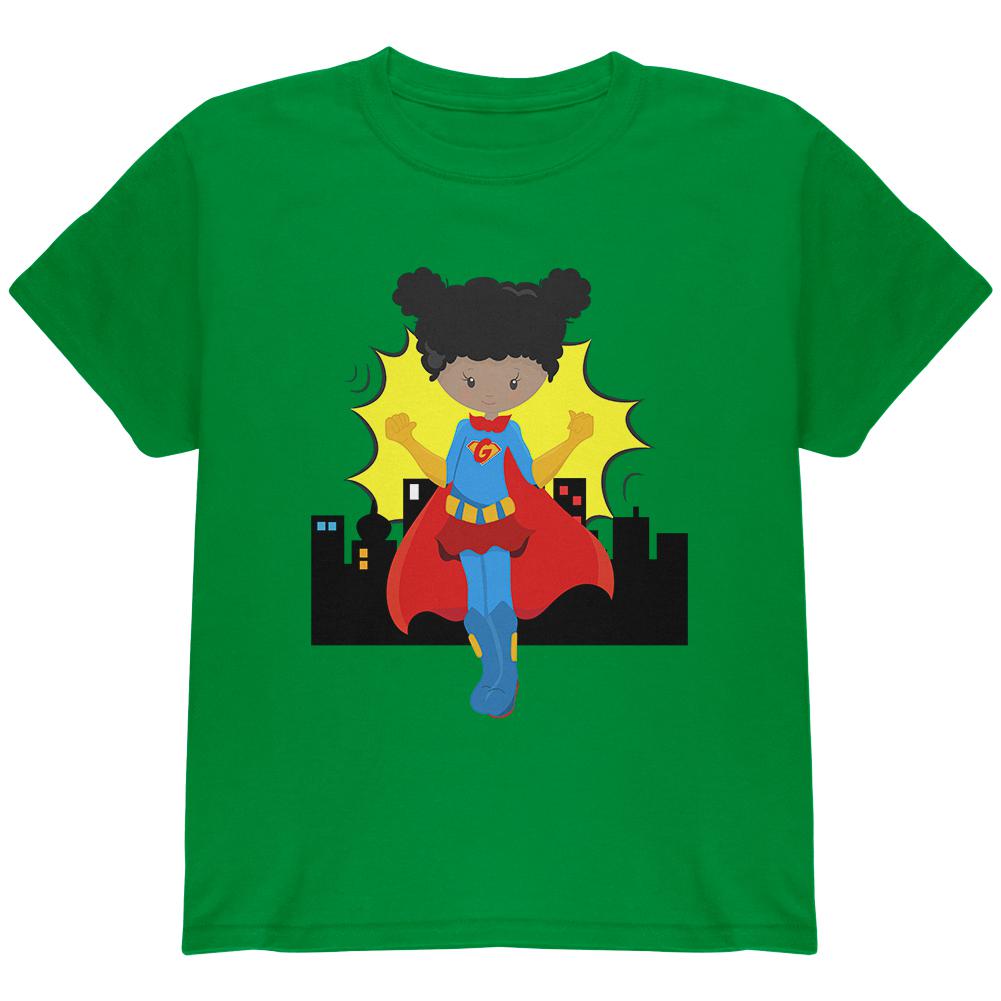 I'm a Girl What's Your Super Power Youth T Shirt Youth T-Shirts Old Glory LG Green