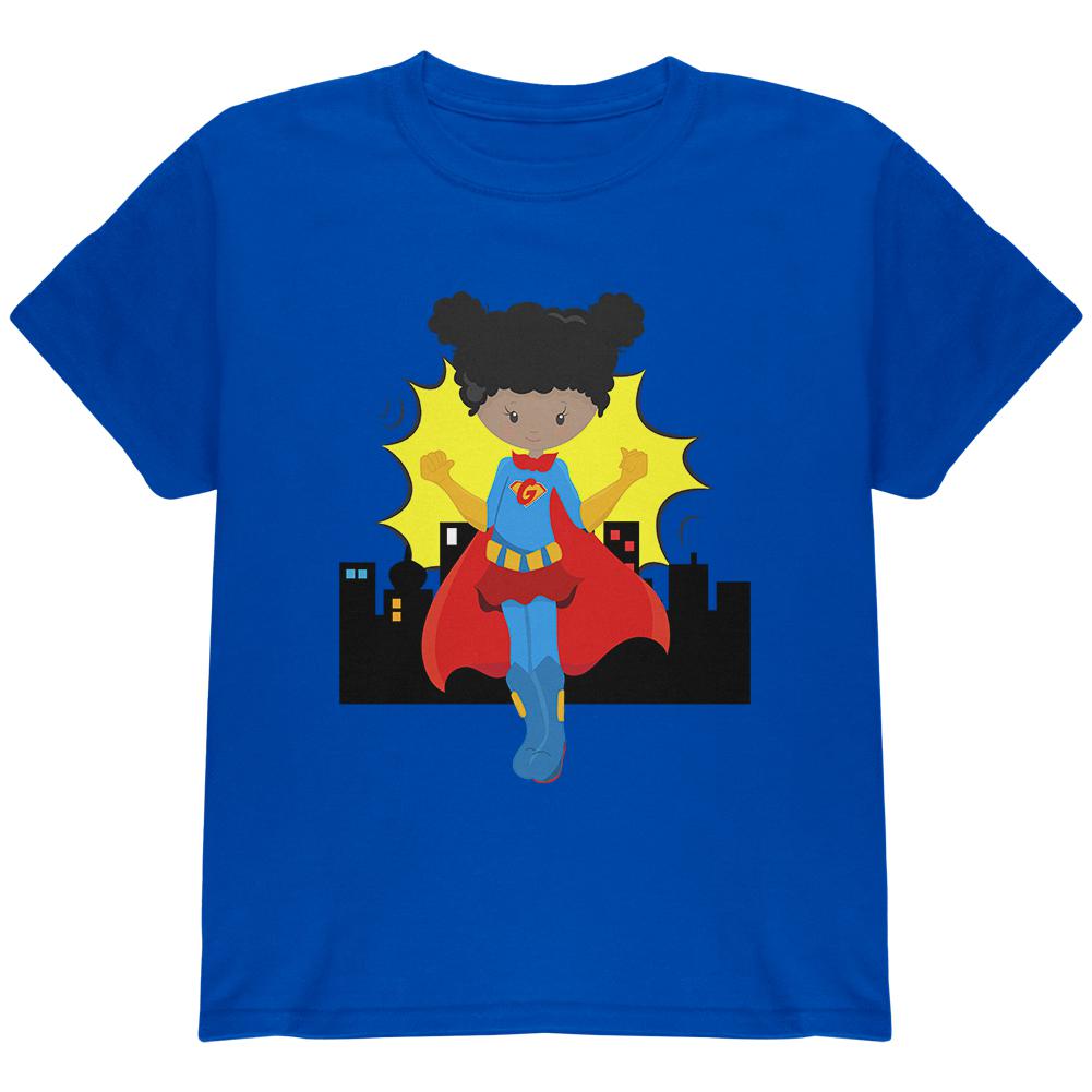 I'm a Girl What's Your Super Power Youth T Shirt Youth T-Shirts Old Glory LG Blue