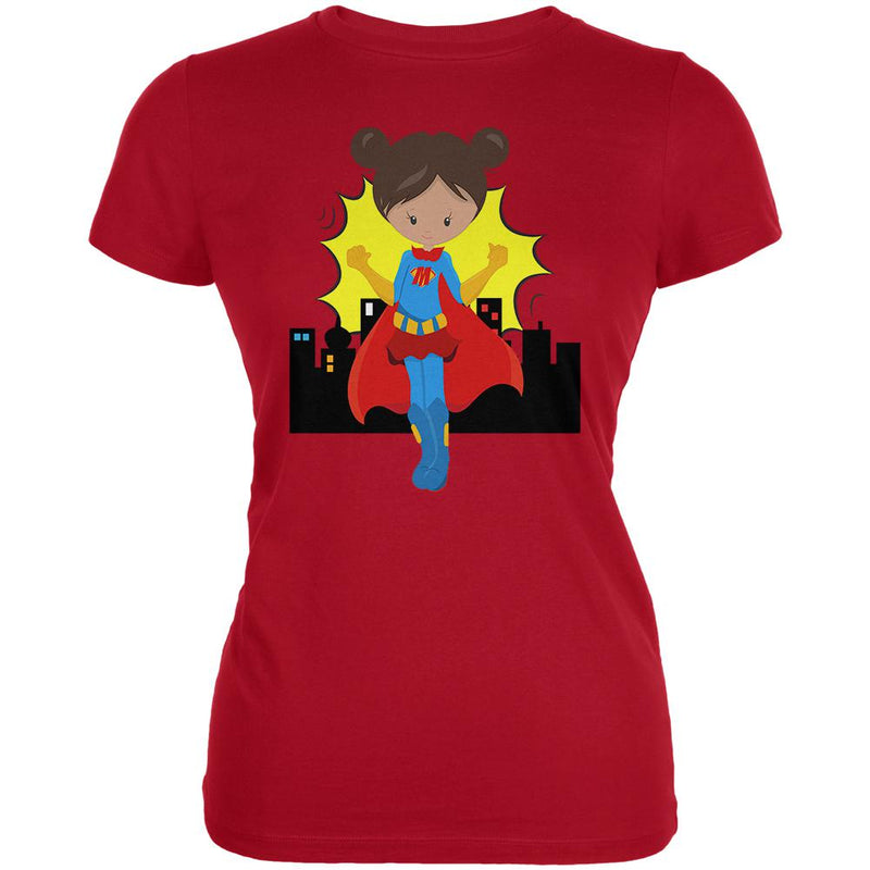 I'm a Mom What's Your Superpower Juniors Soft T Shirt Juniors T-Shirts Old Glory 2XL Red
