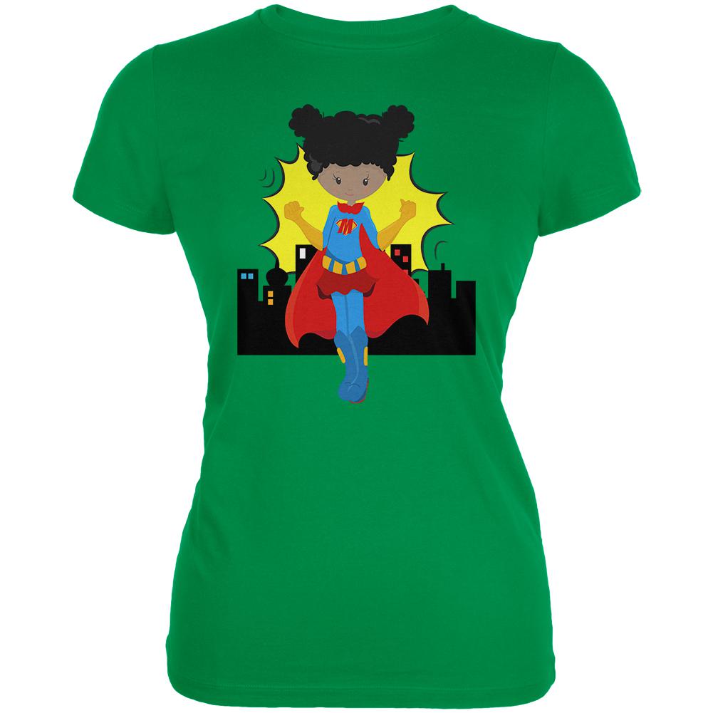 I'm a Mom What's Your Super Power Juniors Soft T Shirt Juniors T-Shirts Old Glory 2XL Green