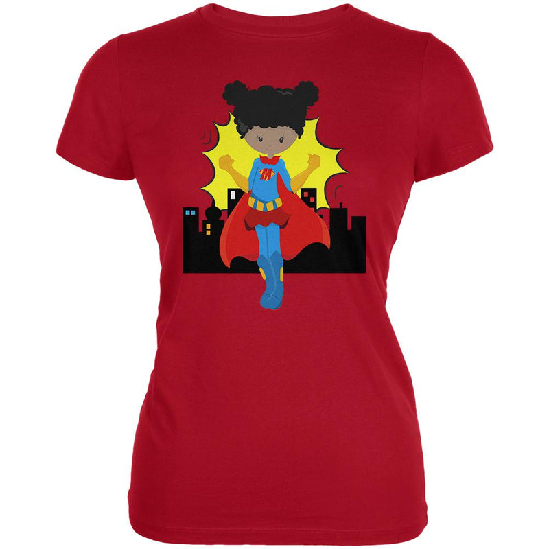 I'm a Mom What's Your Super Power Juniors Soft T Shirt Juniors T-Shirts Old Glory 2XL Red