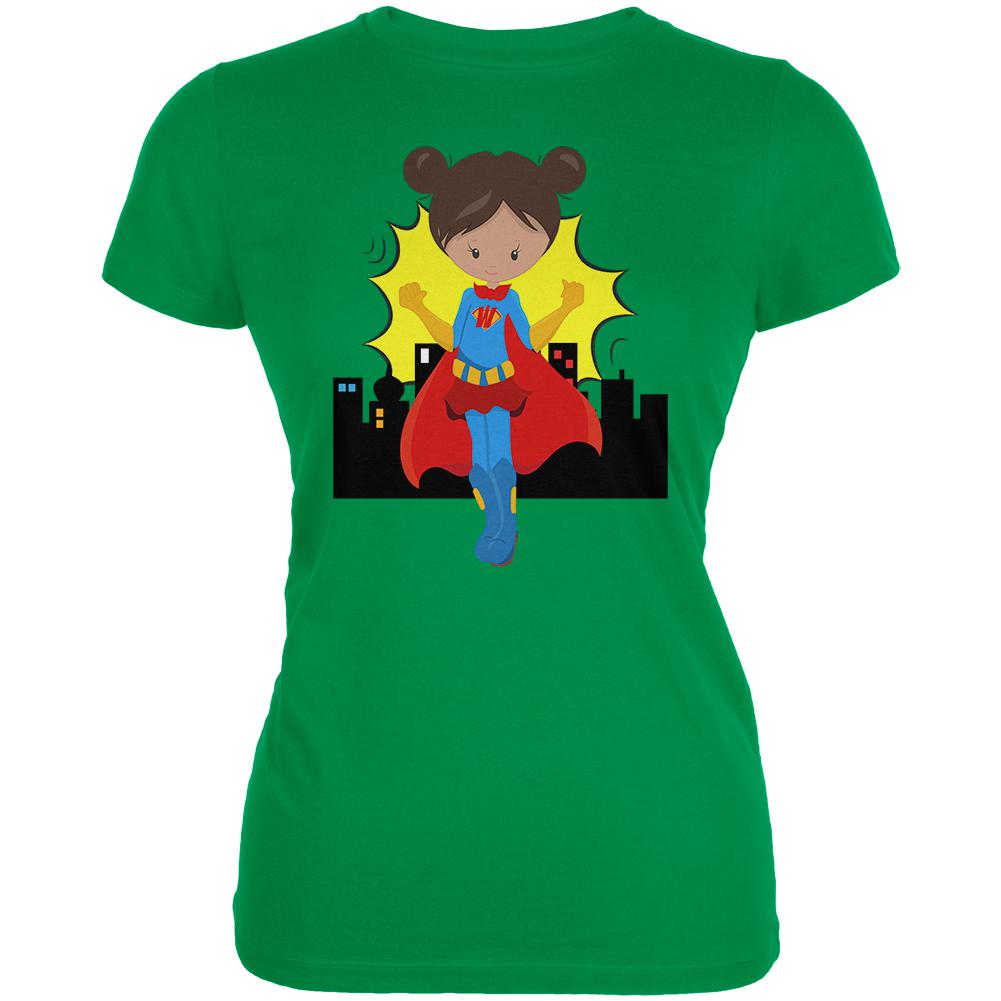 I'm a Woman What's Your Superpower Juniors Soft T Shirt Juniors T-Shirts Old Glory 2XL Green