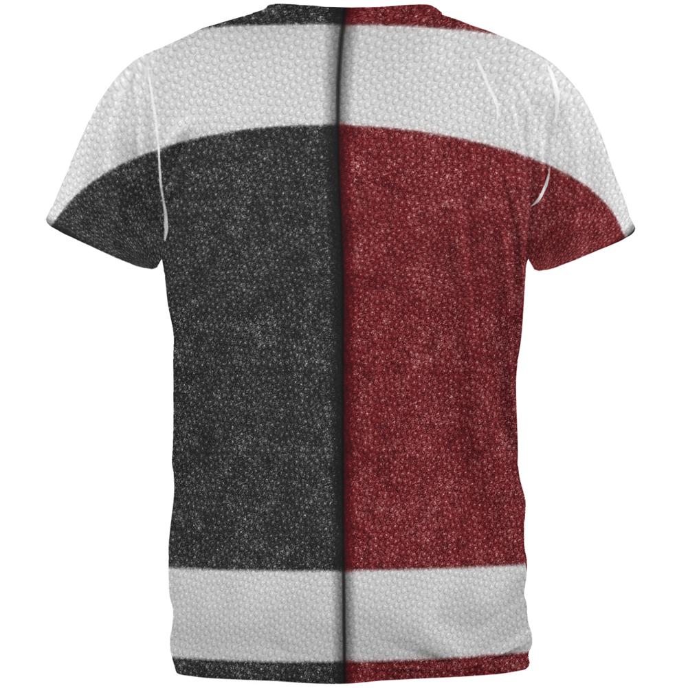 Fantasy Football Team Maroon and Black All Over Mens T Shirt Men's T-Shirts Old Glory