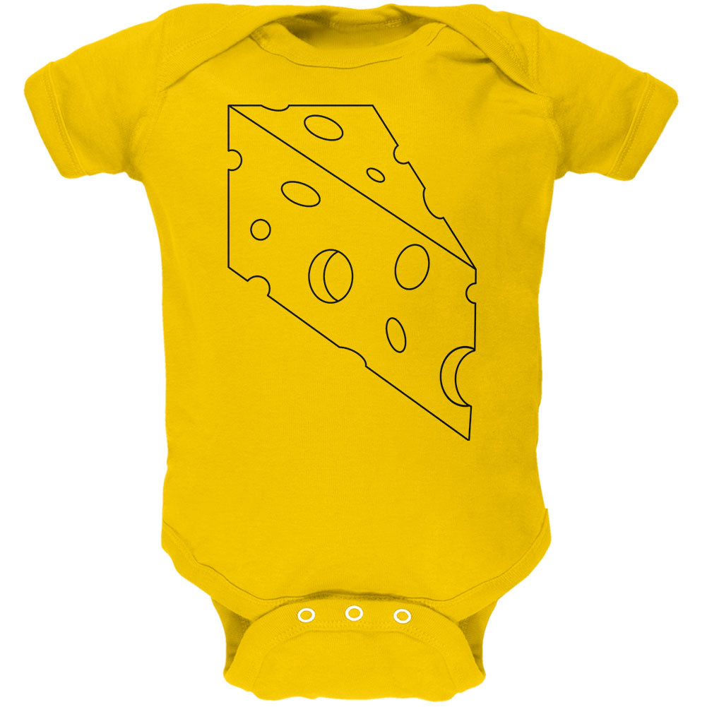 Halloween Swiss Cheese Food Costume Soft Baby One Piece Baby One Piece Old Glory 0-3M Yellow