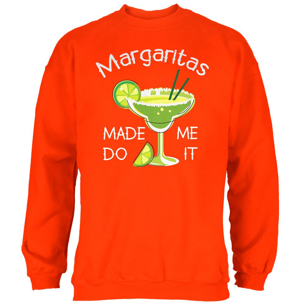 Cinco de Mayo Margaritas Made Me Do It Mens Sweatshirt Men's Sweatshirts Old Glory 2XL Orange