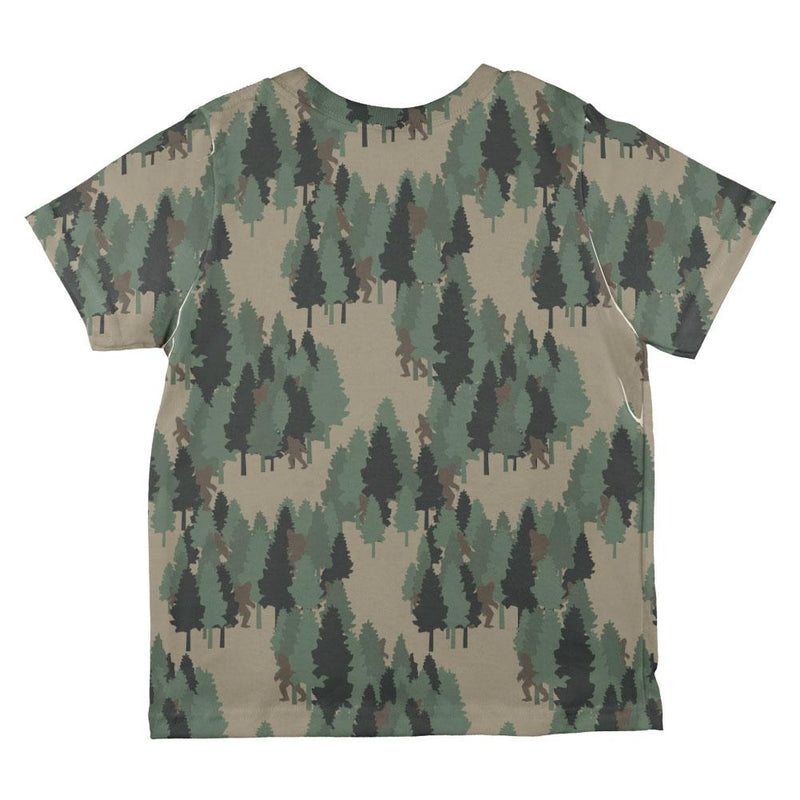 Sasquatch Bigfoot Camo Repeat Pattern All Over Toddler T Shirt Toddler T-Shirts Old Glory
