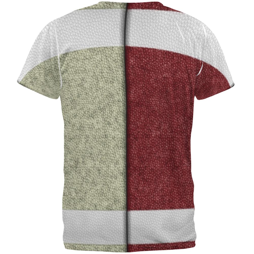 Fantasy Football Team Maroon and Gold All Over Mens T Shirt Men's T-Shirts Old Glory