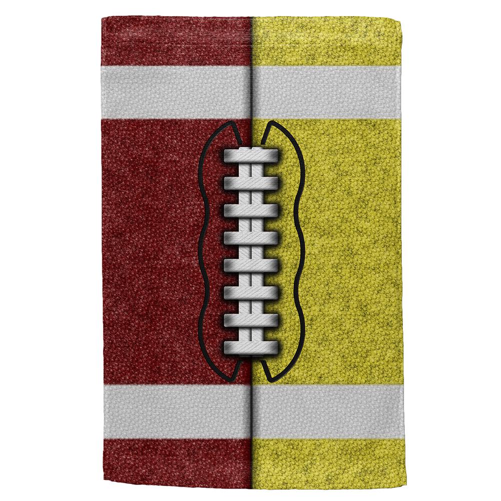 Fantasy Football Team Maroon and Yellow All Over Sport Towel Hand Towel Old Glory OS Multi