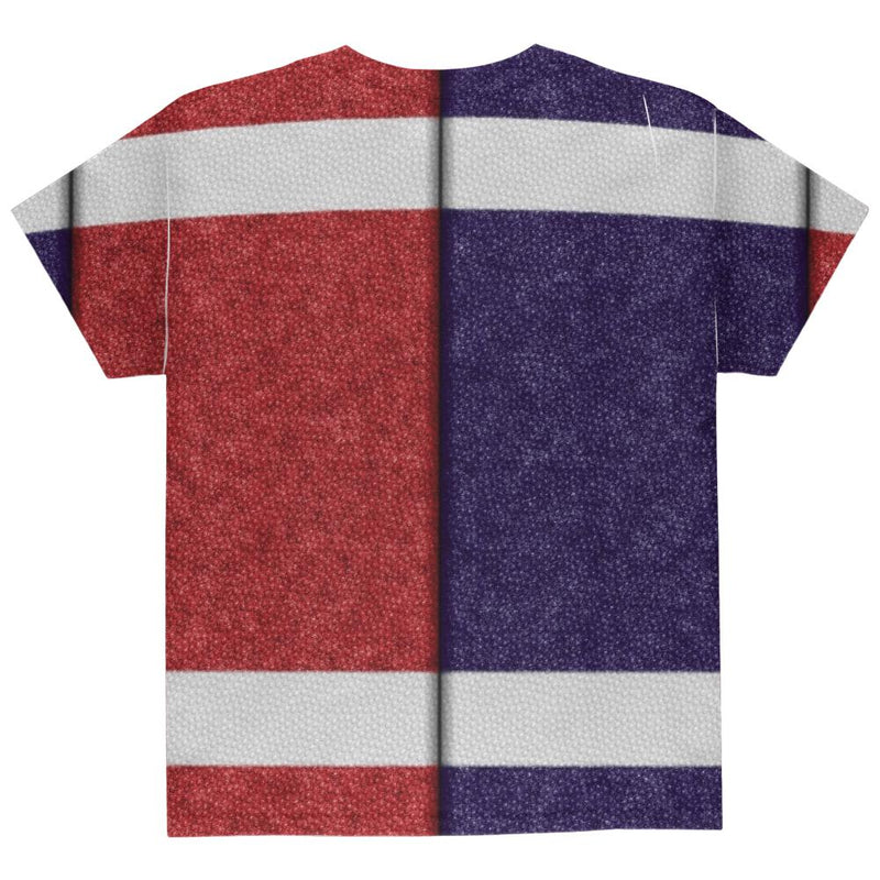 Fantasy Football Team Navy and Red All Over Youth T Shirt Youth T-Shirts Old Glory