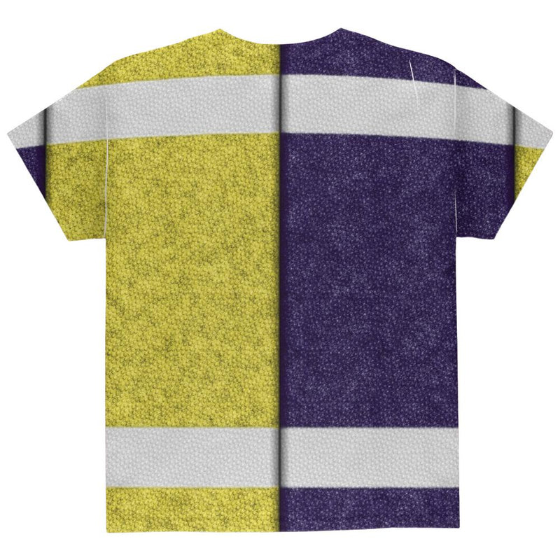 Fantasy Football Team Navy and Yellow All Over Youth T Shirt Youth T-Shirts Old Glory