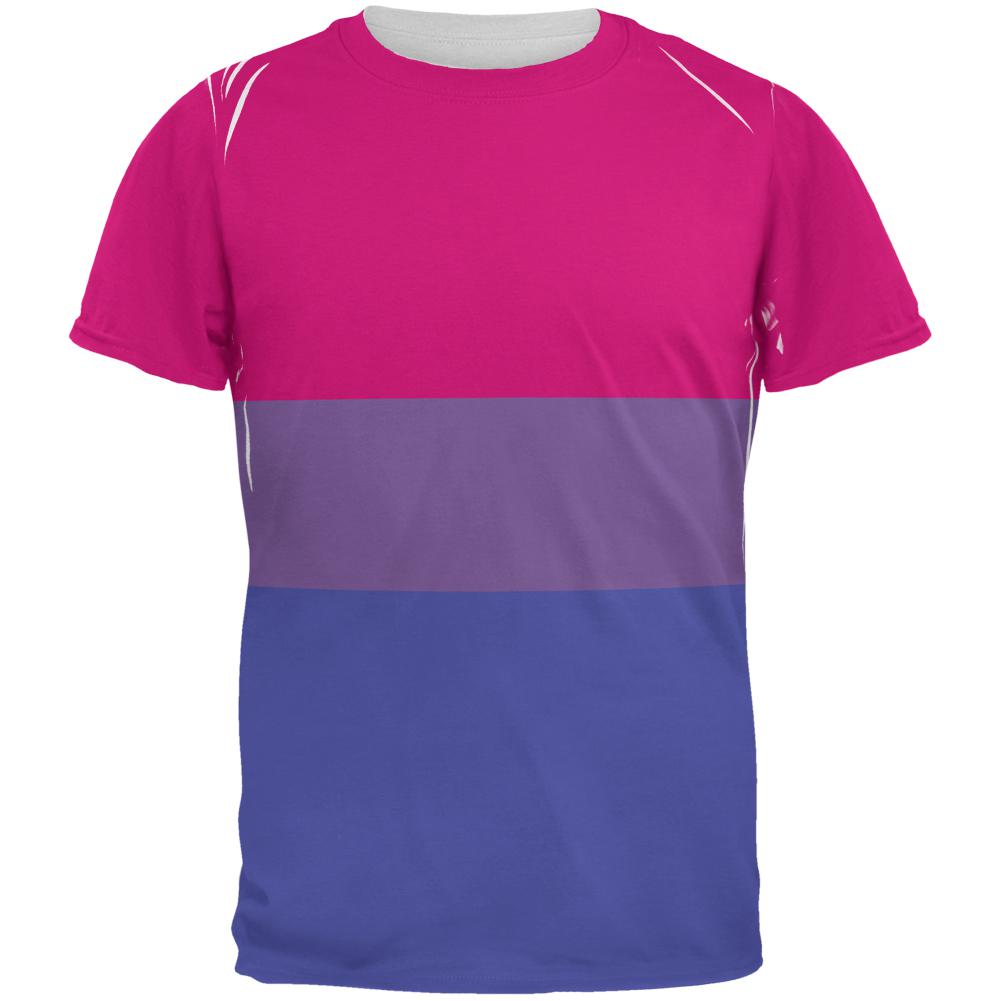 LGBT Bisexual Pride Flag All Over Mens T Shirt Men's T-Shirts Old Glory 2XL Multi