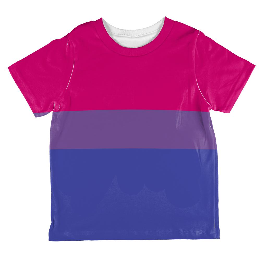 LGBT Bisexual Pride Flag All Over Toddler T Shirt Toddler T-Shirts Old Glory 2T Multi