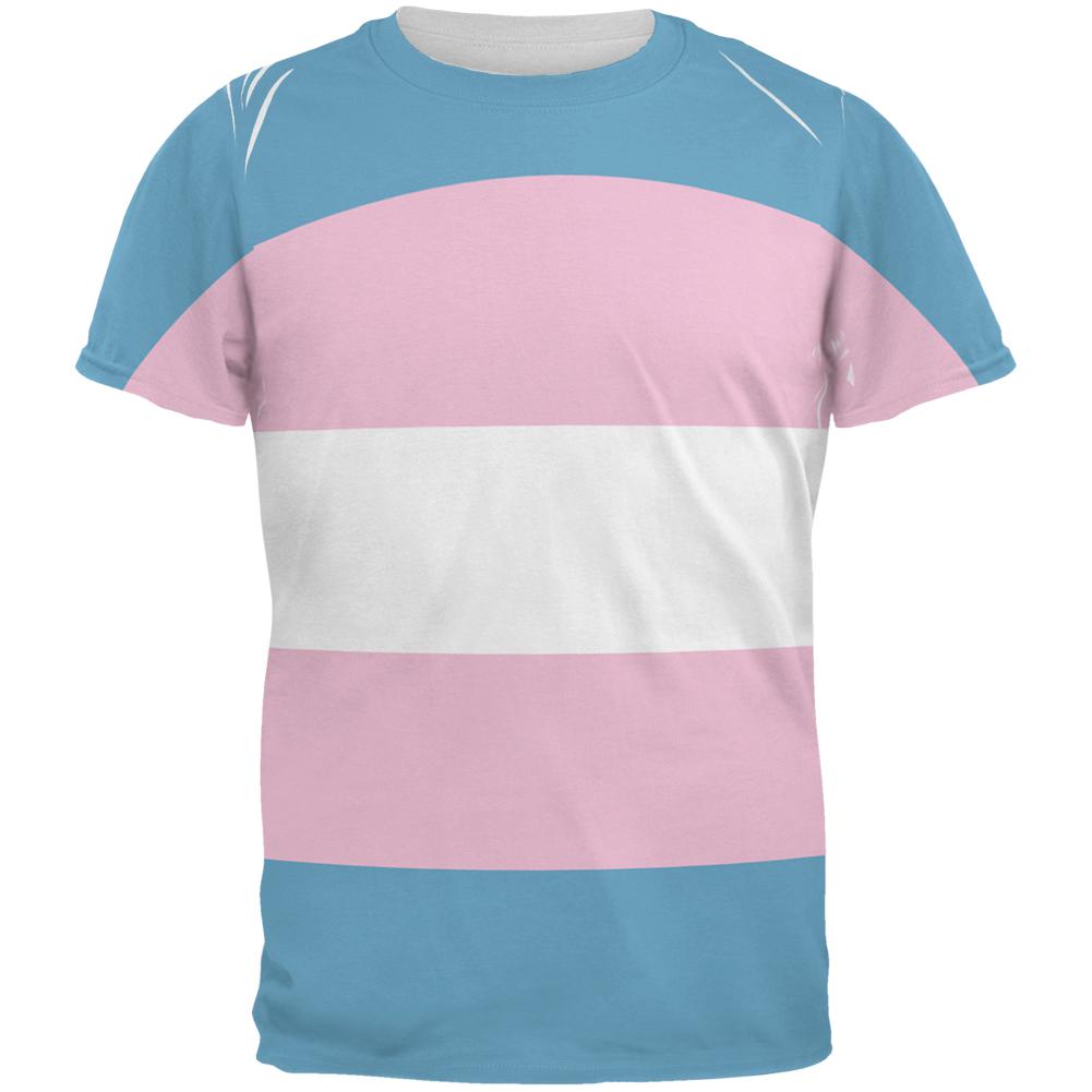 LGBT Transgender Pride Flag All Over Mens T Shirt Men's T-Shirts Old Glory 2XL Multi