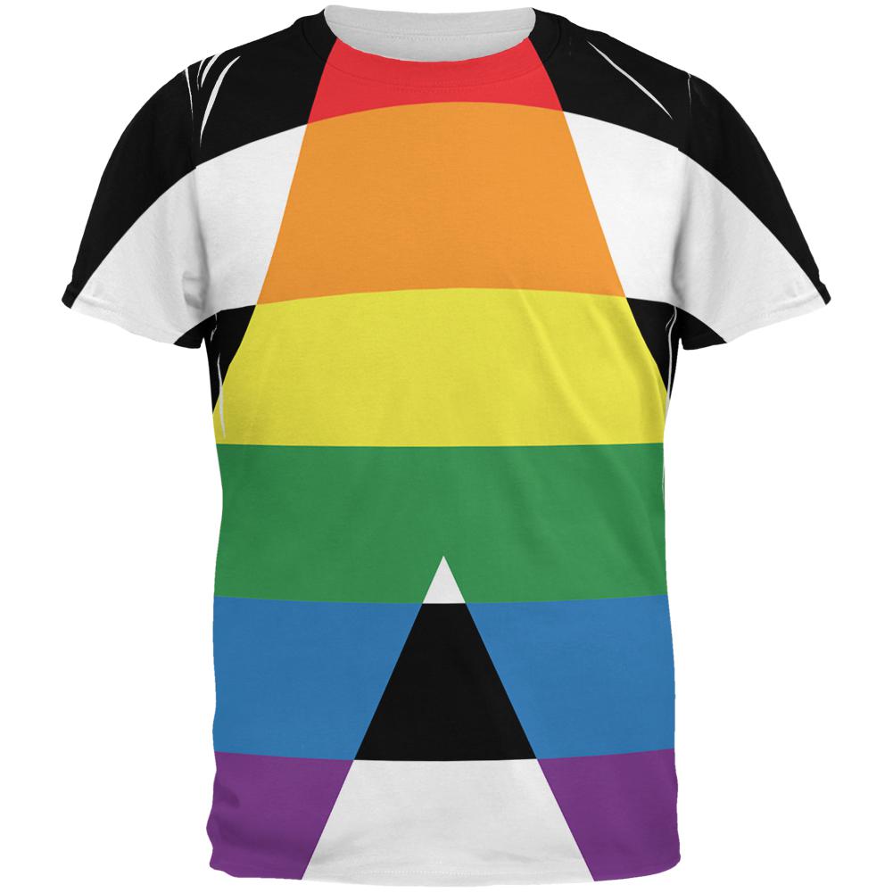 LGBT Straight Ally Pride Flag All Over Mens T Shirt Men's T-Shirts Old Glory 2XL Multi