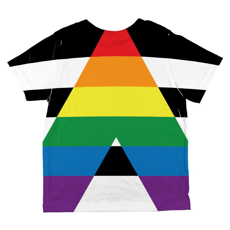 LGBT Straight Ally Pride Flag All Over Toddler T Shirt Toddler T-Shirts Old Glory