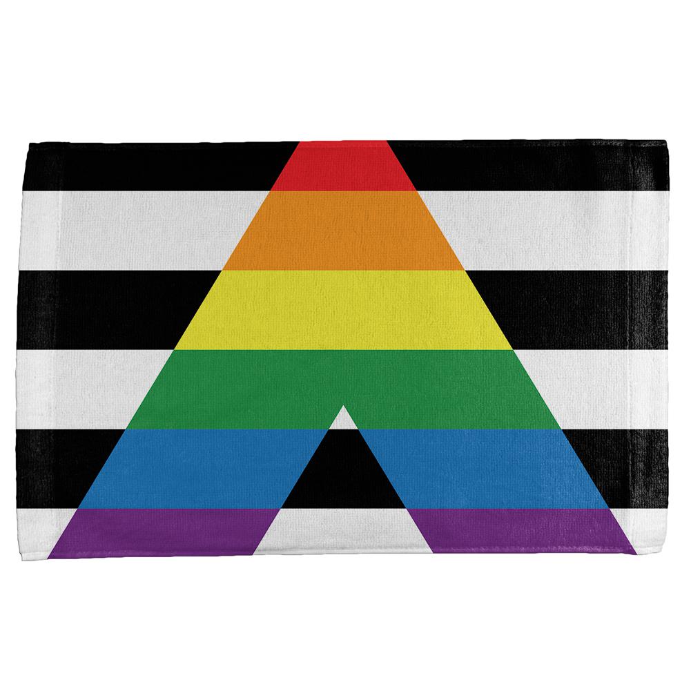 LGBT Straight Ally Pride Flag All Over Hand Towel Hand Towel Old Glory OS Multi
