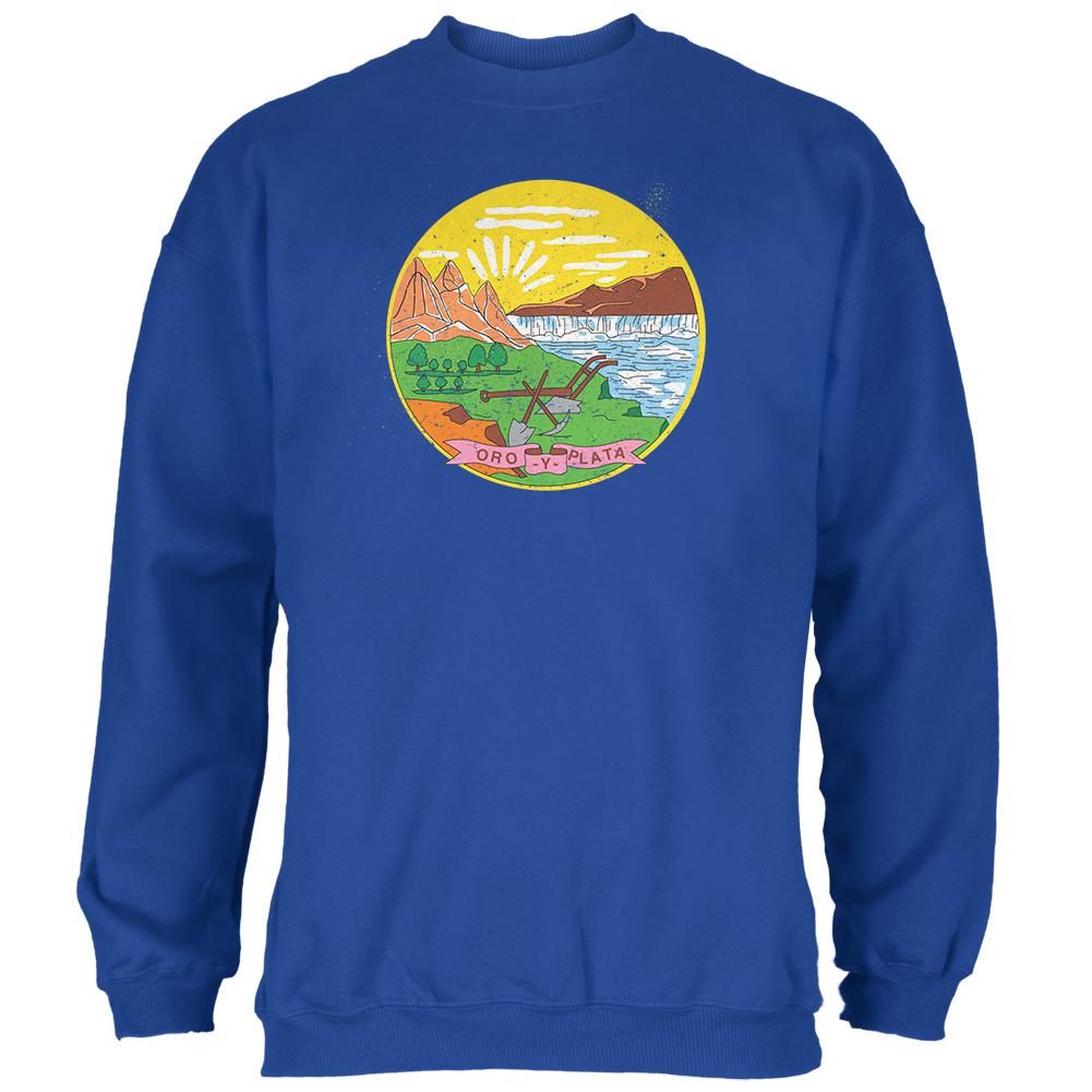 Born and Raised Montana State Flag Mens Sweatshirt Men's Sweatshirts Old Glory 2XL Blue