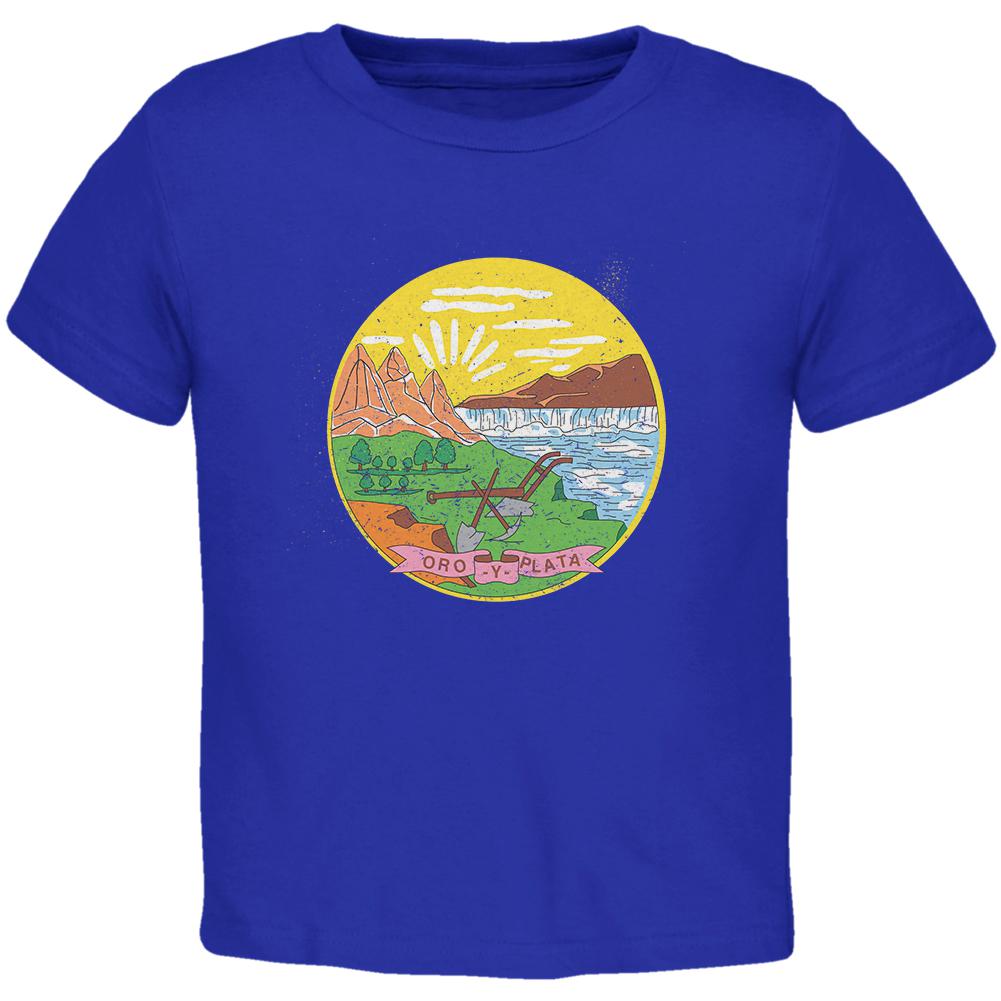 Born and Raised Montana State Flag Toddler T Shirt Toddler T-Shirts Old Glory 2T Blue