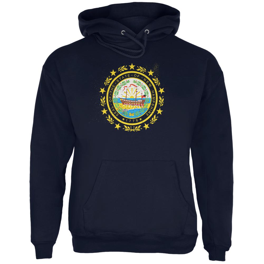 Born and Raised New Hampshire State Flag Mens Hoodie Men's Hoodies Old Glory 2XL Navy