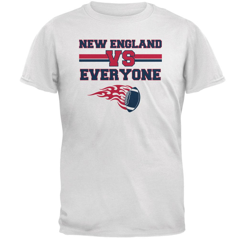 New England Versus Everyone Football Mens Soft T Shirt Men's T-Shirts Old Glory 2XL White