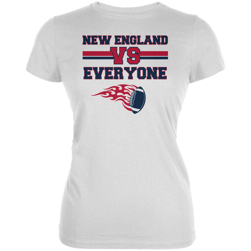 New England Versus Everyone Football Juniors Soft T Shirt Juniors T-Shirts Old Glory 2XL White