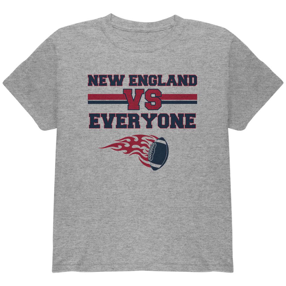 New England Versus Everyone Football Youth T Shirt Youth T-Shirts Old Glory LG Grey