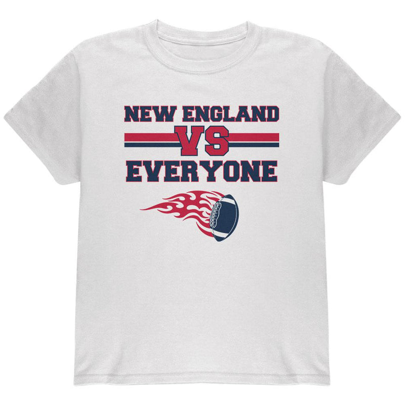 New England Versus Everyone Football Youth T Shirt Youth T-Shirts Old Glory LG White