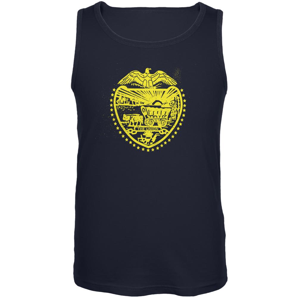Born and Raised Oregon State Flag Mens Tank Top Men's Tank Tops Old Glory 2XL Navy
