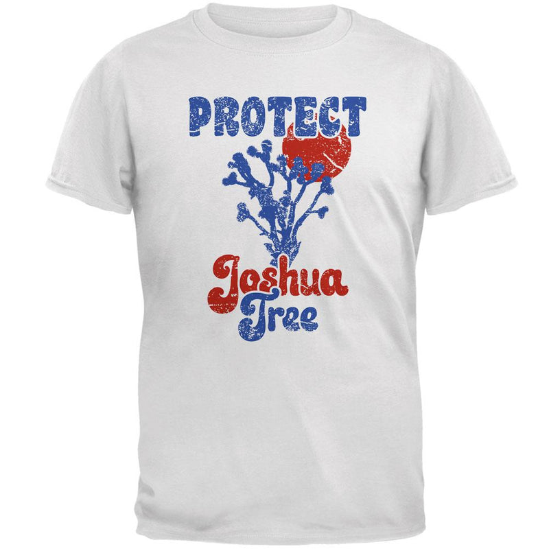 National Park Retro 70s Landscape Protect Joshua Tree Mens Soft T Shirt Men's T-Shirts Old Glory 2XL White