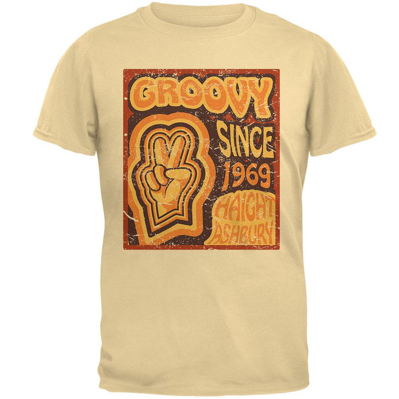 Milestone Birthday Groovy Since 1969 Haight Ashbury Mens T Shirt Men's T-Shirts Old Glory 2XL Yellow