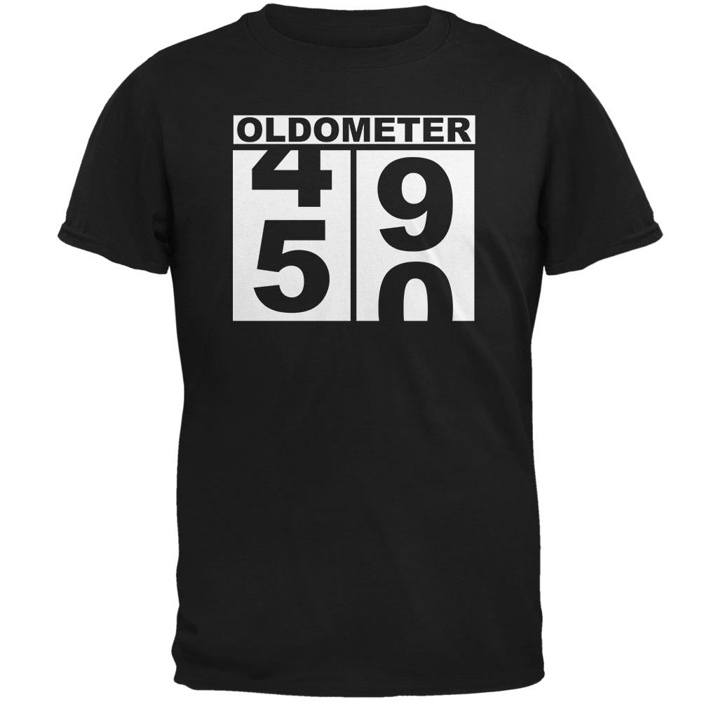 Milestone Birthday Oldometer Odometer Turning 50 Mens T Shirt Men's T-Shirts Old Glory 2XL Black