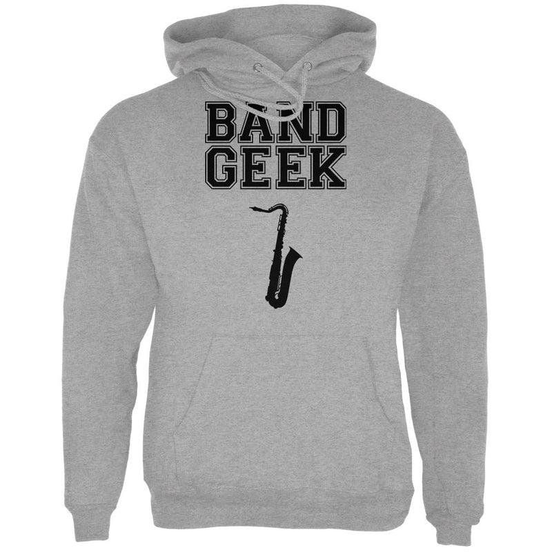 Band Geek Saxophone Mens Hoodie Men's Hoodies Old Glory SM Grey