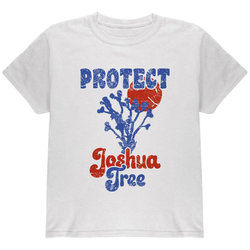 National Park Retro 70s Landscape Protect Joshua Tree Youth T Shirt Youth T-Shirts Old Glory LG White