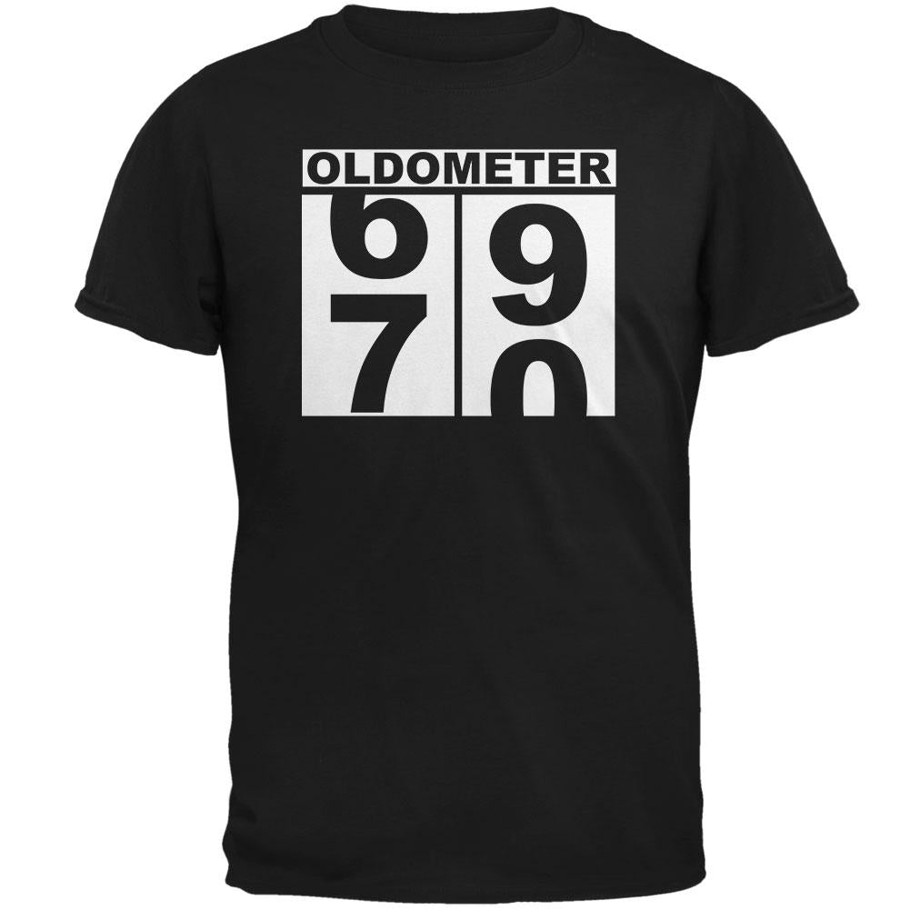 Milestone Birthday Oldometer Odometer Turning 70 Mens T Shirt Men's T-Shirts Old Glory 2XL Black