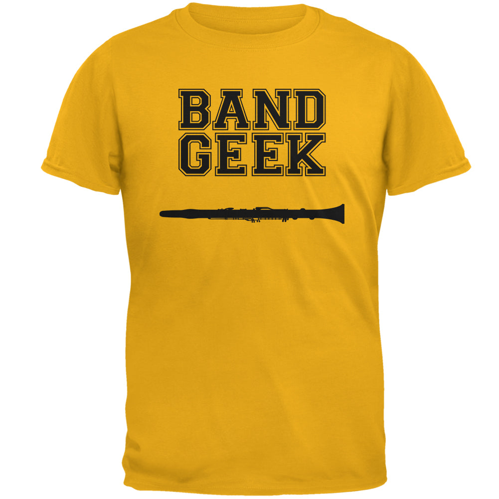 Band Geek Clarinet Mens T Shirt Men's T-Shirts Old Glory 2XL Gold