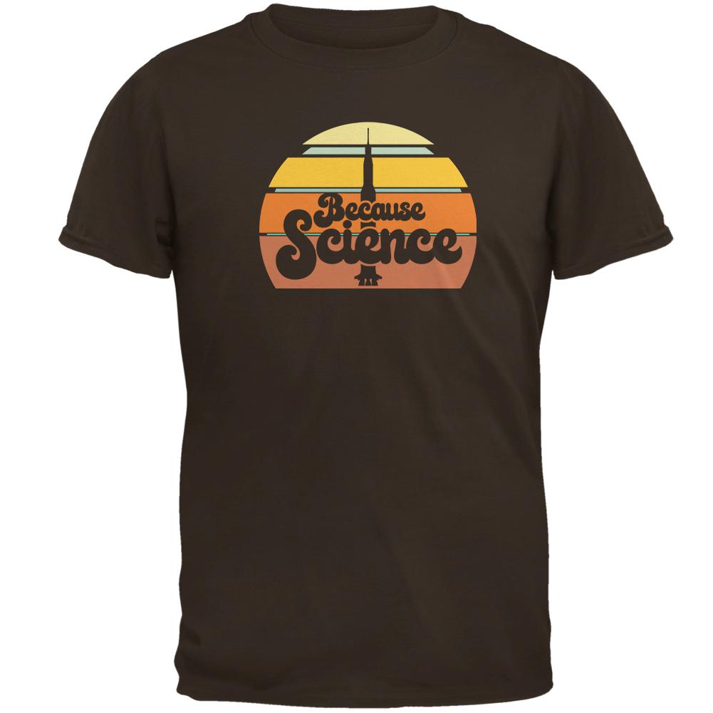 Seventies Retro Because Science Mens T Shirt Men's T-Shirts Old Glory 2XL Brown