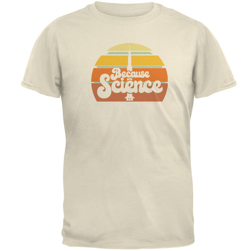 Seventies Retro Because Science Mens T Shirt Men's T-Shirts Old Glory 2XL White
