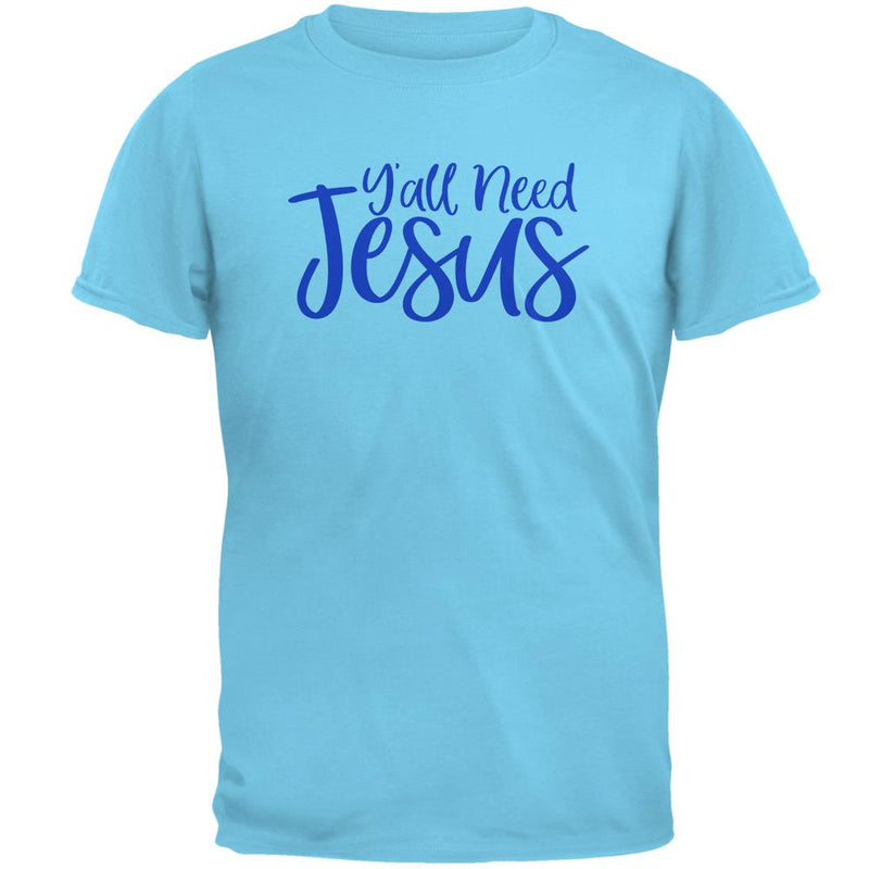 Y'all Need Jesus Mens T Shirt Men's T-Shirts Old Glory 2XL Blue