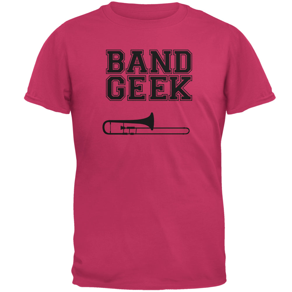 Band Geek Trombone Mens T Shirt Men's T-Shirts Old Glory 2XL Pink