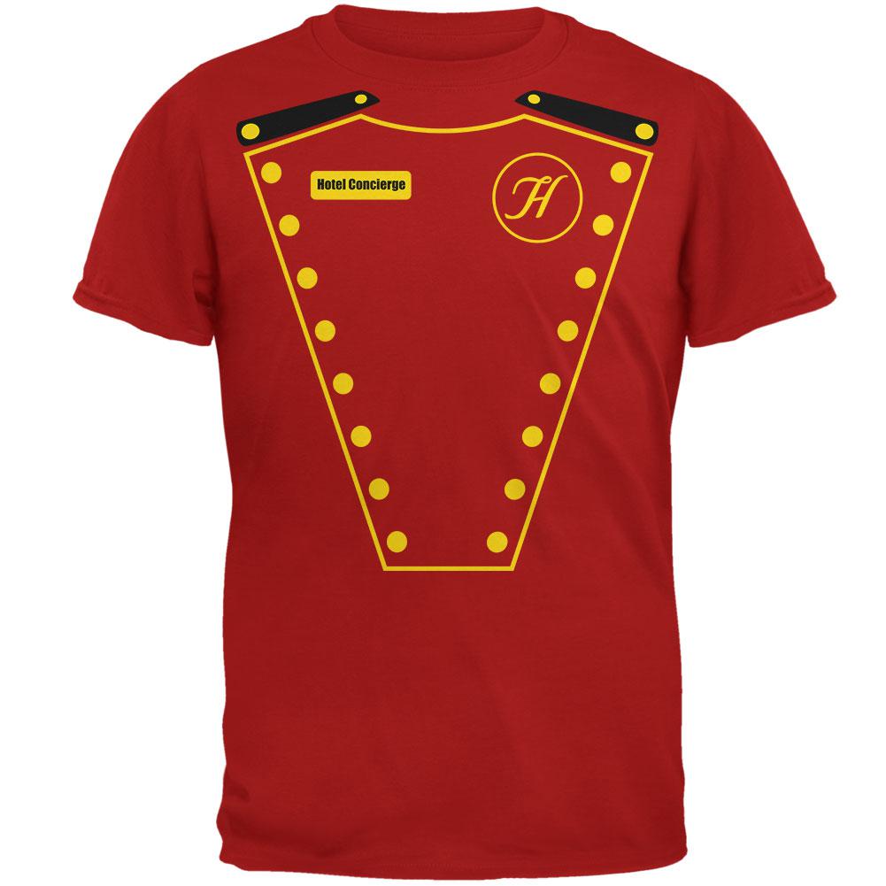 Halloween Hotel Concierge Costume Mens Soft T Shirt Men's T-Shirts Old Glory 2XL Red